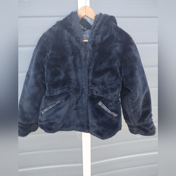 Reversible Girls Genuine Leather Jacket M (10-12) - Picture 3 of 11